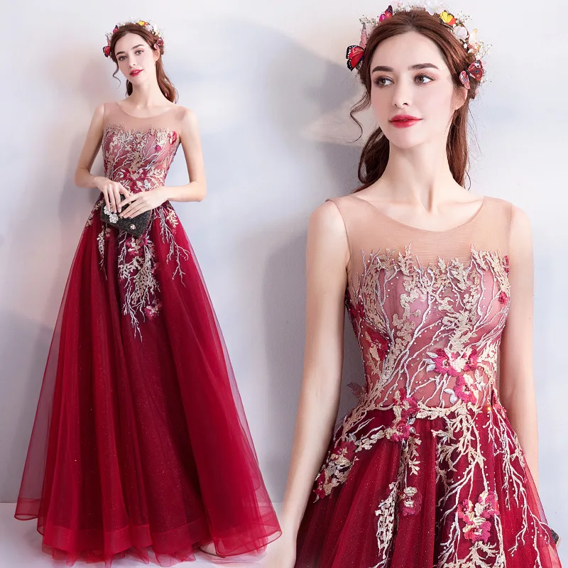 2018 New Women Dress Elegant Handmade Embroidery Flowers Branches Long Dress Luxurious Texture Beaded Decoration Red Dress
2018 New Women Dress Elegant Handmade Embroidery Flowers Branches Long Dress Luxurious Texture Beaded Decoration Red Dress