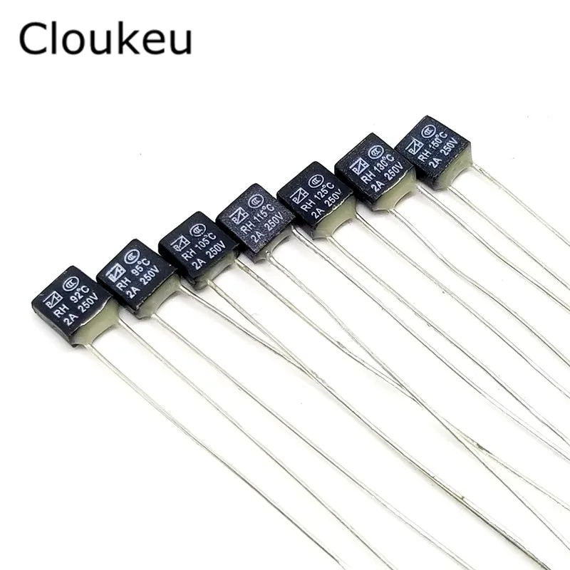 10Pcs RH 2A250V Thermal Fuse RH 92C 95C 105C 110C 115C 120C 125C 130C 135C 140C 145C 150C Centigrade
10Pcs RH 2A250V Thermal Fuse RH 92C 95C 105C 110C 115C 120C 125C 130C 135C 140C 145C 150C Centigrade