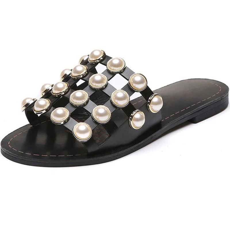Han Edition Retro Pearl Flat Bottom Half Nice New Summer Cool Slippers Female Hollow Out Breathable Mesh Shoes Slippers Women
Han Edition Retro Pearl Flat Bottom Half Nice New Summer Cool Slippers Female Hollow Out Breathable Mesh Shoes Slippers Women