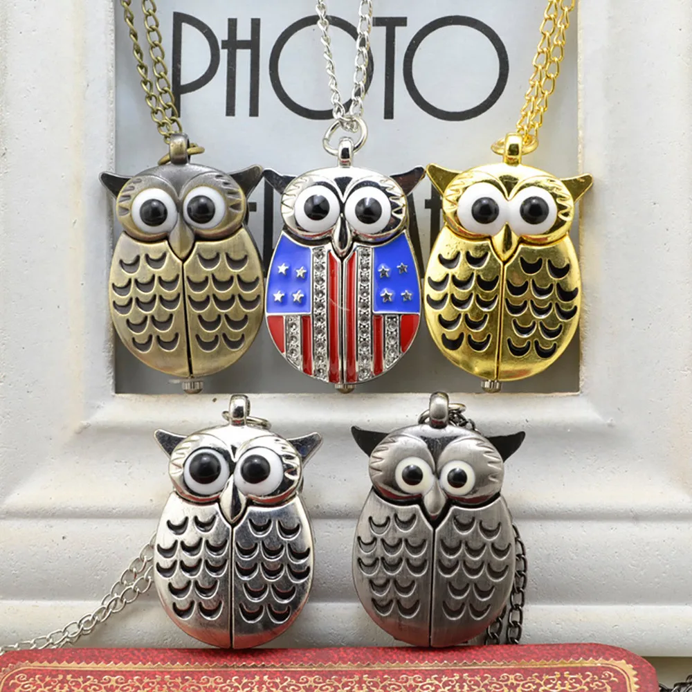 2018 Vintage Style Retro Slide Owl Pendant Long Necklace Analog Pocket Watch Gift
2018 Vintage Style Retro Slide Owl Pendant Long Necklace Analog Pocket Watch Gift
