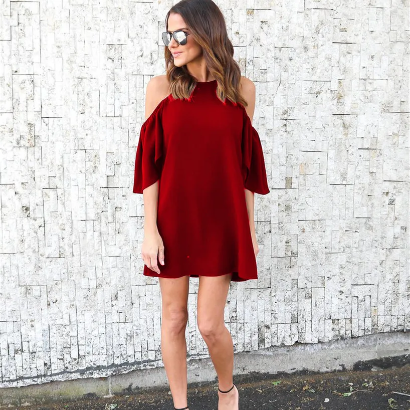 Summer Dresses and Sundresses Women's Solid Color Off Shoulder Sling Dress Butterfly Short Sleeve Chiffon Casual A-line Dress
Summer Dresses and Sundresses Women's Solid Color Off Shoulder Sling Dress Butterfly Short Sleeve Chiffon Casual A-line Dress