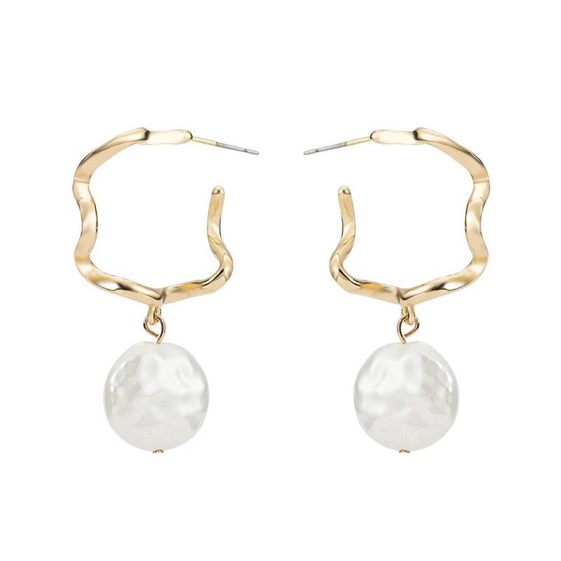 Trendy Metal Wavy Shape Freshwater Pearl Earrings For Women Wedding Party Accessories Geometric Circle Hoop Earrings Boho Chic
Trendy Metal Wavy Shape Freshwater Pearl Earrings For Women Wedding Party Accessories Geometric Circle Hoop Earrings Boho Chic