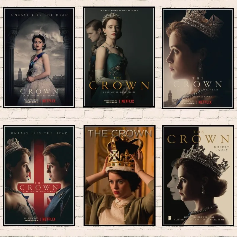 Постер из крафт-бумаги The Crown Ностальгический Британский ТВ-сериал домашний декор