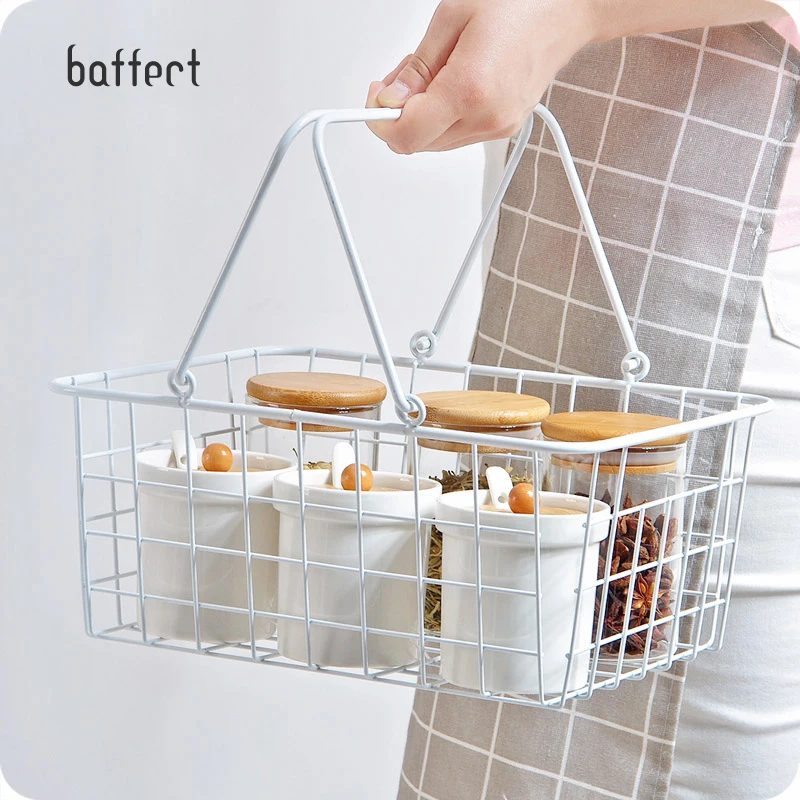 Portable White Iron Storage basket Metal Mesh Grid With Handle Fruits Storage Organizer Holder Home Decoration Sundries Basket
Portable White Iron Storage basket Metal Mesh Grid With Handle Fruits Storage Organizer Holder Home Decoration Sundries Basket