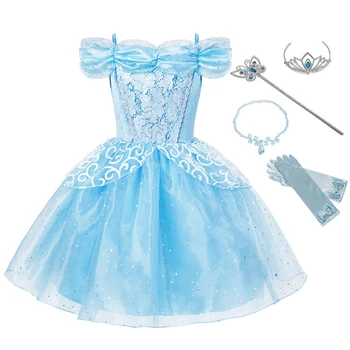 YOFEEL Girls Cendrillon Princess Dress up Costume Kids Litht Blue Sequined Ball Gown Child Summer Party Birthday Fancy Clothing
YOFEEL Girls Cendrillon Princess Dress up Costume Kids Litht Blue Sequined Ball Gown Child Summer Party Birthday Fancy Clothing