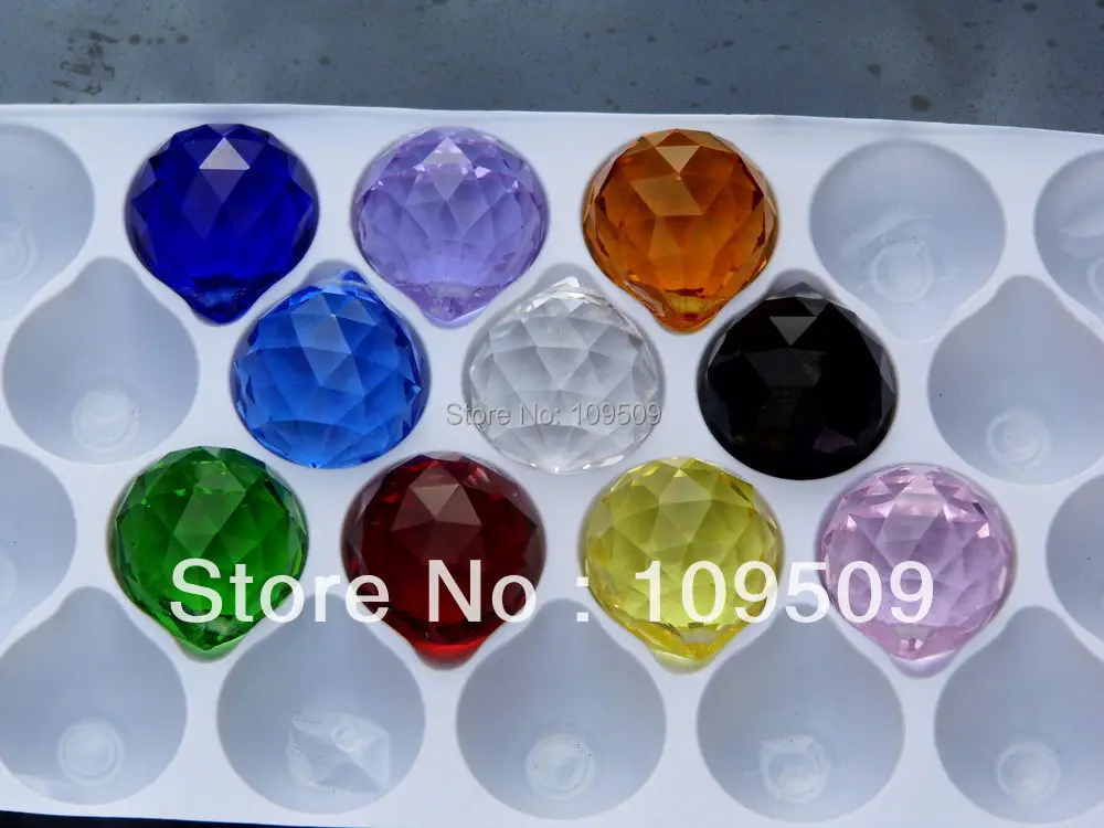 30pcs 20mm Chandelier Crystal ball Mixed color Faceted Ball Prism Suncatcher Feng Shui Free shipping
30pcs 20mm Chandelier Crystal ball Mixed color Faceted Ball Prism Suncatcher Feng Shui Free shipping
