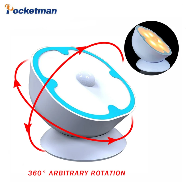 USB Rechargeable 360 rotation Motion Sensor Activated Wall Light Night Light Induction Lamp For Closet Corridor Cabinet Camping
USB Rechargeable 360 rotation Motion Sensor Activated Wall Light Night Light Induction Lamp For Closet Corridor Cabinet Camping