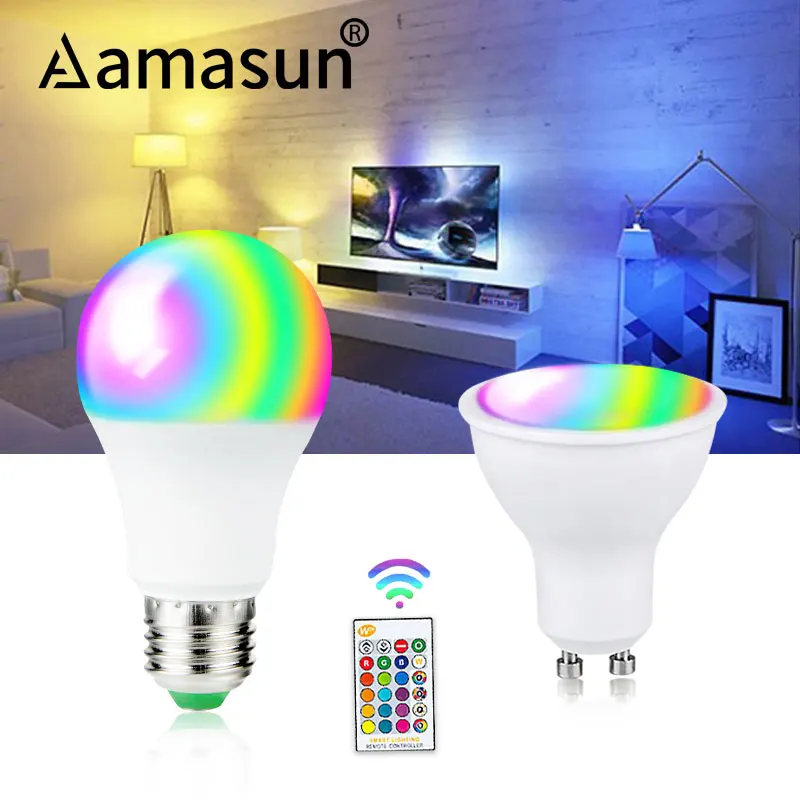 85-265V Dimmable Night Light 5W 10W 15W E27 LED Lamp GU10 10W 16 Colors Christmas Lights IR Remote Controller RGB RGBW RGBWW
85-265V Dimmable Night Light 5W 10W 15W E27 LED Lamp GU10 10W 16 Colors Christmas Lights IR Remote Controller RGB RGBW RGBWW