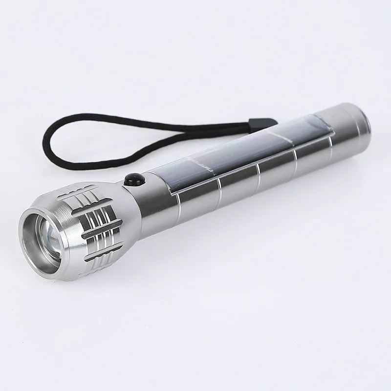 LED 8W High Power Solar Flashlight USB Rechargeable Dimmable Rotating Zoom Torch Emergency Aluminum Portable Camping Searchlight
LED 8W High Power Solar Flashlight USB Rechargeable Dimmable Rotating Zoom Torch Emergency Aluminum Portable Camping Searchlight