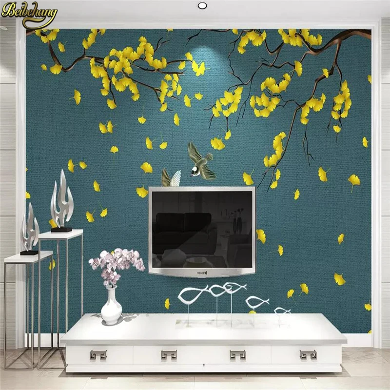 beibehang Custom photo 3D wallpaper mural ginkgo hand-painted pen flower bird new Chinese background wall decoration painting
beibehang Custom photo 3D wallpaper mural ginkgo hand-painted pen flower bird new Chinese background wall decoration painting