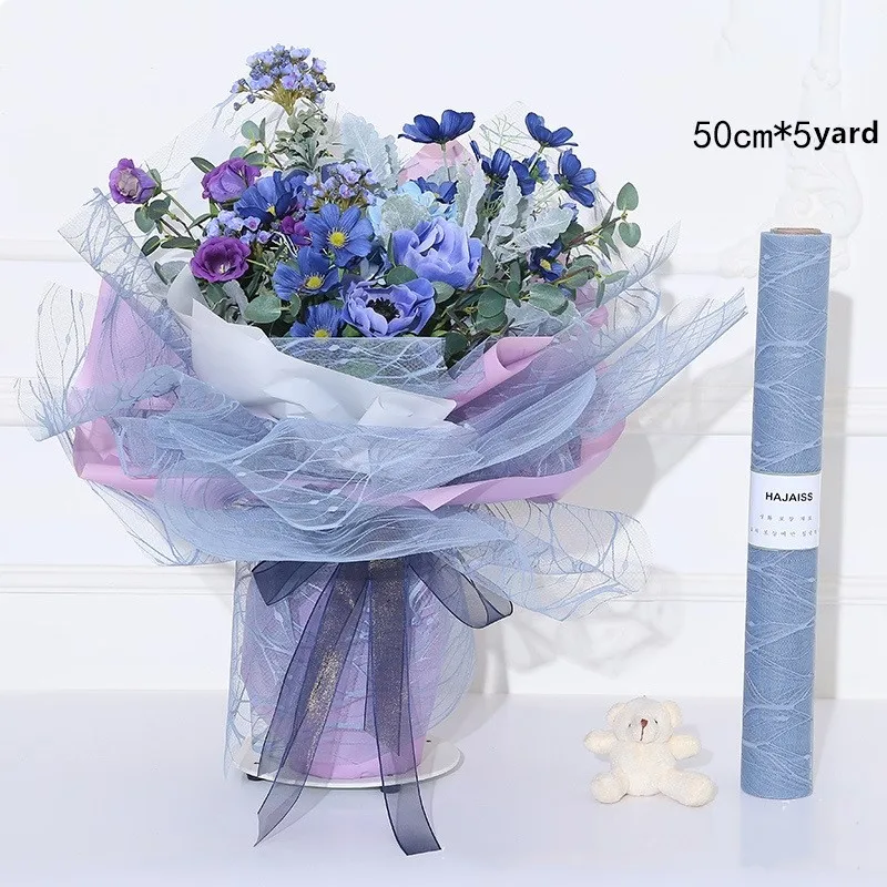 Lace Mesh Korean DIY Wrapping Paper Gauze Flower Gift Packaging Supplies Plain Color Florist Bouquet Floral Decoration 5yards
Lace Mesh Korean DIY Wrapping Paper Gauze Flower Gift Packaging Supplies Plain Color Florist Bouquet Floral Decoration 5yards