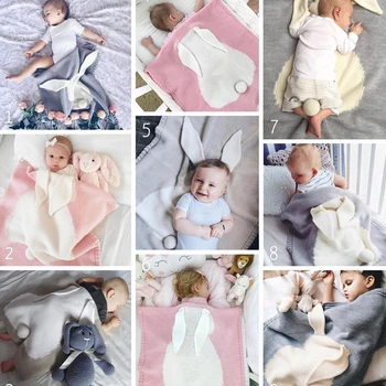 Baby Bedding Blankets Baby Carriage Cover Blanket Newborn Cute Big Rabbit Ear Blanket Soft Warm Knitted Swaddle Kids Bath Towel
Baby Bedding Blankets Baby Carriage Cover Blanket Newborn Cute Big Rabbit Ear Blanket Soft Warm Knitted Swaddle Kids Bath Towel