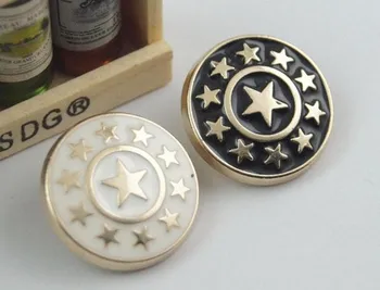 Wholesale 10 pieces New Metal fashion gold Five-pointed star jacket Overcoat Shirt Cotton coat Button size 20mm Free shipping
Wholesale 10 pieces New Metal fashion gold Five-pointed star jacket Overcoat Shirt Cotton coat Button size 20mm Free shipping
