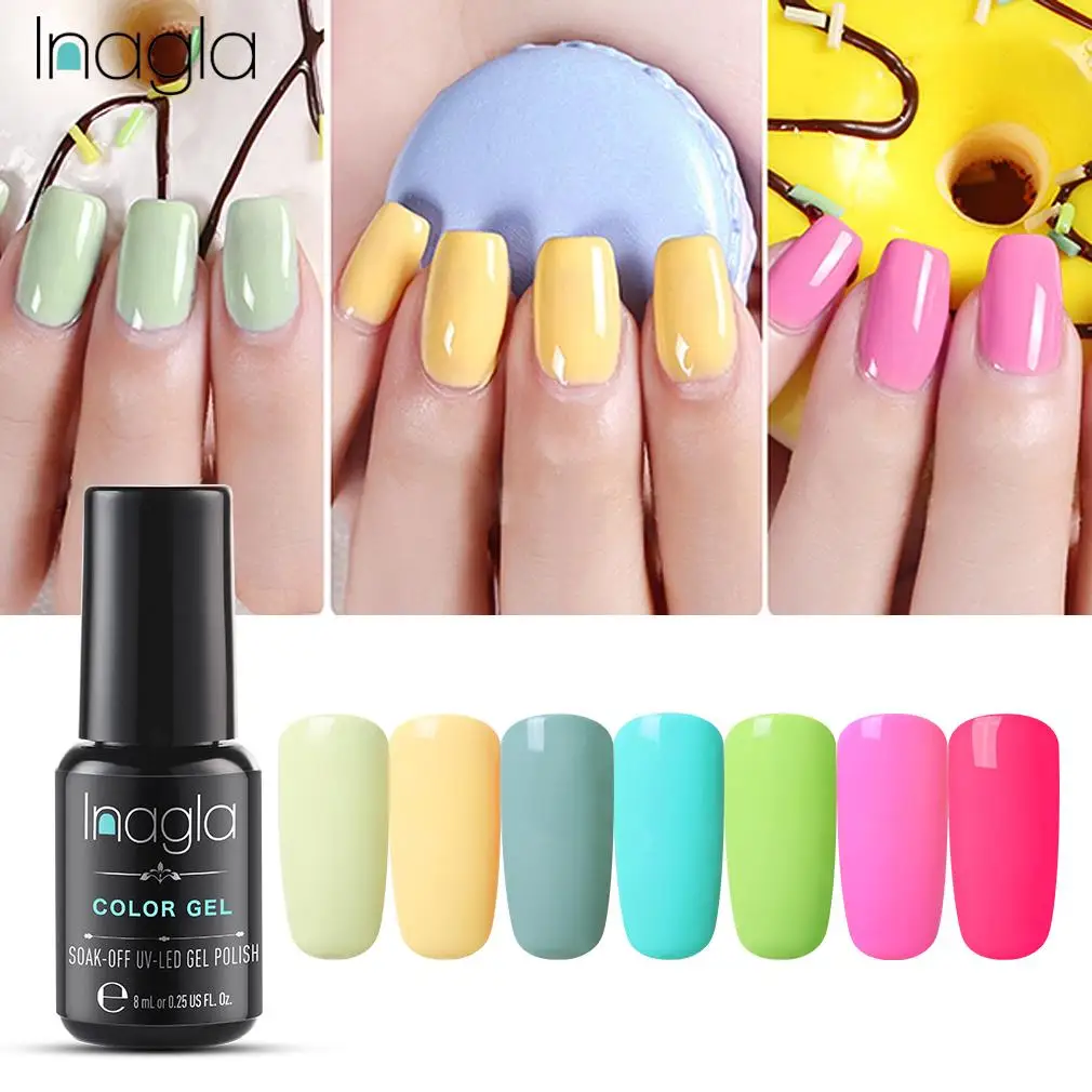 Inagla Nail Gel Polish Semi Permanent Enamel UV Gel Nail Polish Hybrid Nail Art Varnish Top Base Macaroon Manicure Gellak
Inagla Nail Gel Polish Semi Permanent Enamel UV Gel Nail Polish Hybrid Nail Art Varnish Top Base Macaroon Manicure Gellak