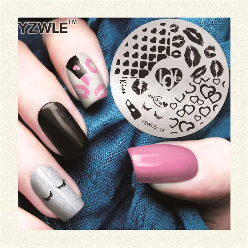 1pc Template Stamping Heart Lip Lipstick Image Plate Nail Art DIY Nail Stamping Plates Template YZWLE-14
1pc Template Stamping Heart Lip Lipstick Image Plate Nail Art DIY Nail Stamping Plates Template YZWLE-14