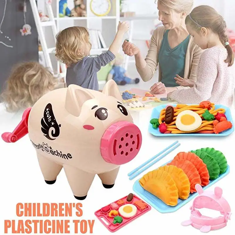 Dinette Enfant Jouet Pig Noodle Machine Colored Fluffy Slime Mud Intelligence Nontoxic Mould Set Family Clay Toy slice for child
Dinette Enfant Jouet Pig Noodle Machine Colored Fluffy Slime Mud Intelligence Nontoxic Mould Set Family Clay Toy slice for child