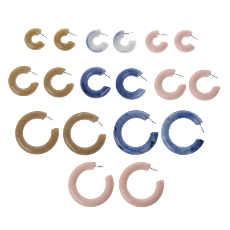 JAVRICK Solid Acrylic Resin Big Open Hoop Earrings Large Circle Studs For Women Jewelry
JAVRICK Solid Acrylic Resin Big Open Hoop Earrings Large Circle Studs For Women Jewelry