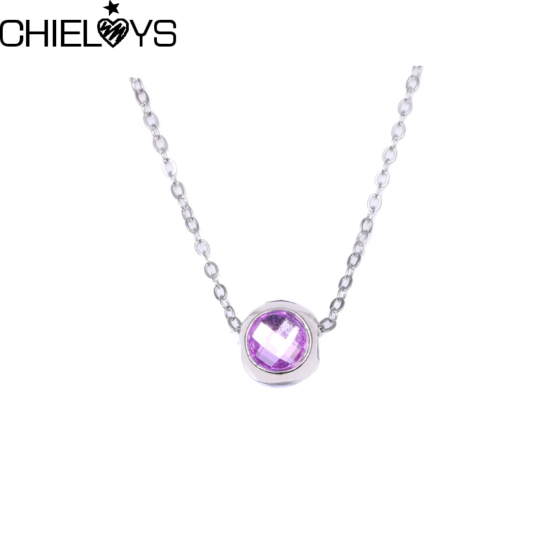 CHIELOYS Purple Crystal Charm Necklace Jewelry Classic elegant silver necklace CZ sexy clavicle chain female NA018
CHIELOYS Purple Crystal Charm Necklace Jewelry Classic elegant silver necklace CZ sexy clavicle chain female NA018