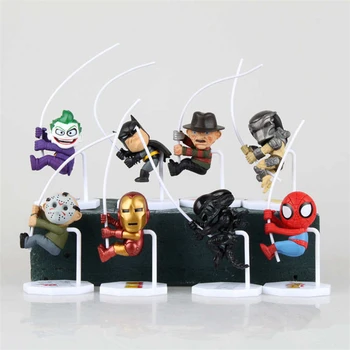 8pcs/set Famous Character Spiderman Batman Iron Man Alien Joker Predators Freddy Jason Action Figure Toys
8pcs/set Famous Character Spiderman Batman Iron Man Alien Joker Predators Freddy Jason Action Figure Toys