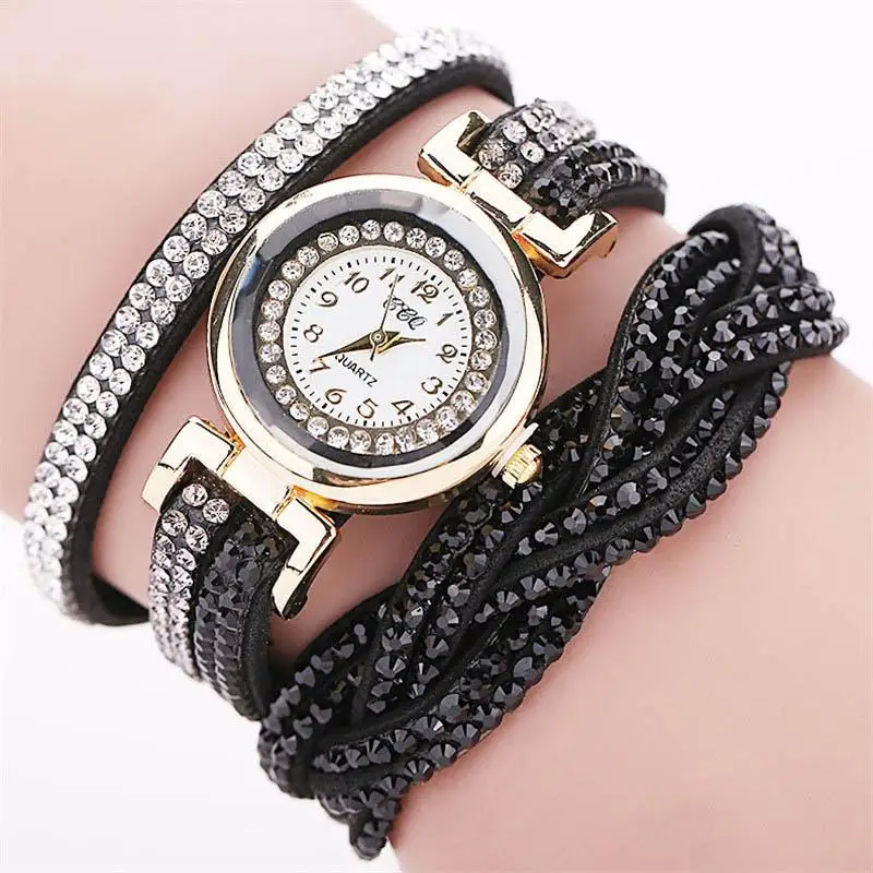 FUNIQUE Watch Women Bracelet Watch Crystal PU Leather Braided Strap Multilayer Wrap Wrist Watch Women Casual Buckle No Package
FUNIQUE Watch Women Bracelet Watch Crystal PU Leather Braided Strap Multilayer Wrap Wrist Watch Women Casual Buckle No Package