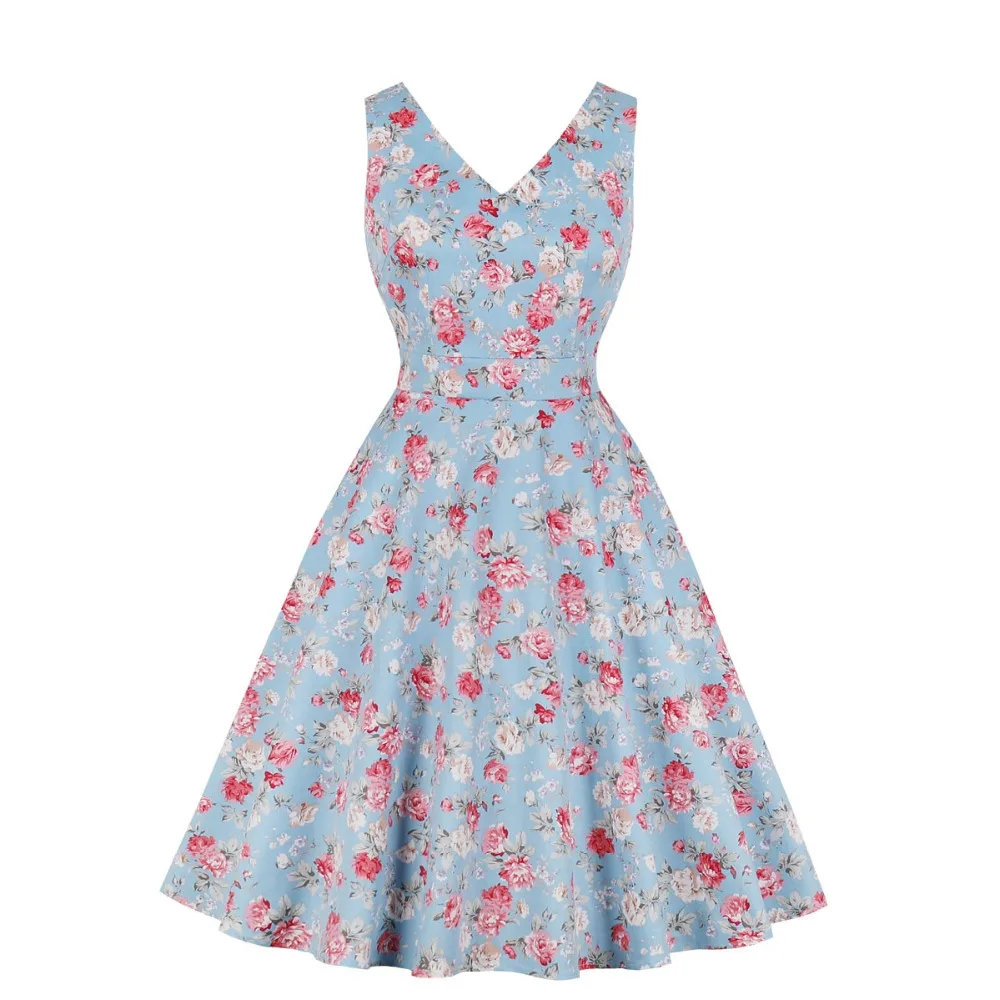 Elegant Woman Blue Retro Swing 1950s 50s Vintage Dress with Pocket Floral Print Dress Cotton Skater Fits Flare Party Dress
Elegant Woman Blue Retro Swing 1950s 50s Vintage Dress with Pocket Floral Print Dress Cotton Skater Fits Flare Party Dress