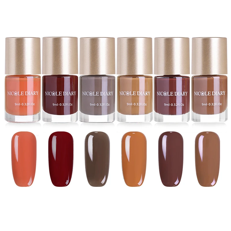 NICOLE DIARY Nail Polish Caramel Coffee Serie Quick Dry Nail Art Lacquer Varnish Polish 6 Colors Optional 9ml
NICOLE DIARY Nail Polish Caramel Coffee Serie Quick Dry Nail Art Lacquer Varnish Polish 6 Colors Optional 9ml
