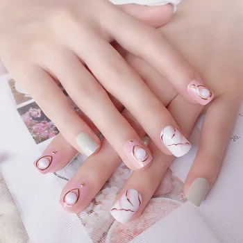 DIY Short Size Design Mixed Artificial Nails with Glue Girls Cute Purple Crackle Pattern Fake Nails Pink Color Pearls Fake Nails
DIY Short Size Design Mixed Artificial Nails with Glue Girls Cute Purple Crackle Pattern Fake Nails Pink Color Pearls Fake Nails