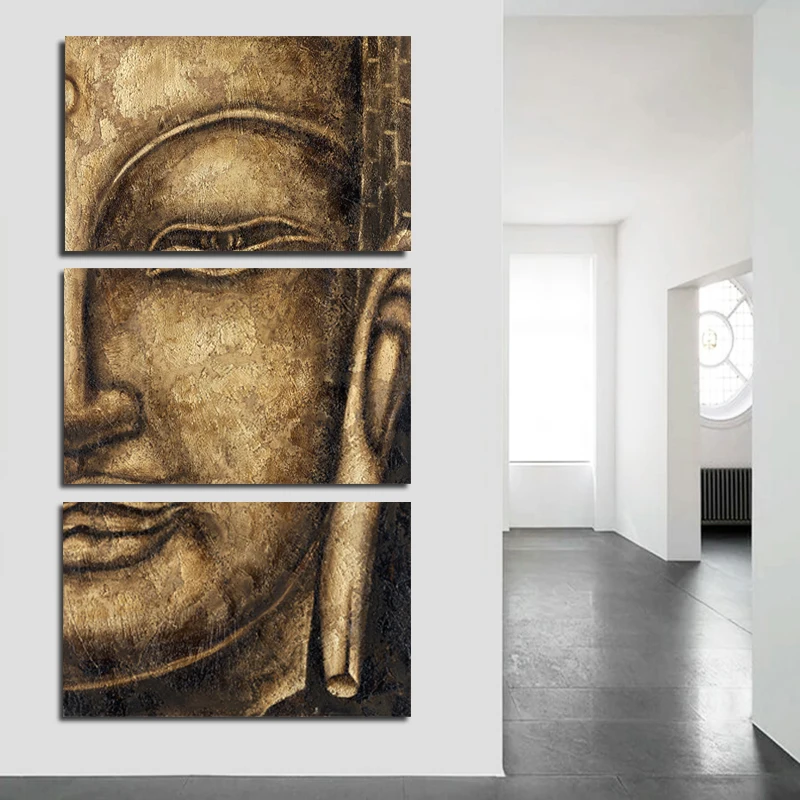 SELFLESSLY 3 Pieces Golden Buddha Canvas Art Modern Paintings For Living Room Wall Modular Picture Decoration Print Canvas
SELFLESSLY 3 Pieces Golden Buddha Canvas Art Modern Paintings For Living Room Wall Modular Picture Decoration Print Canvas