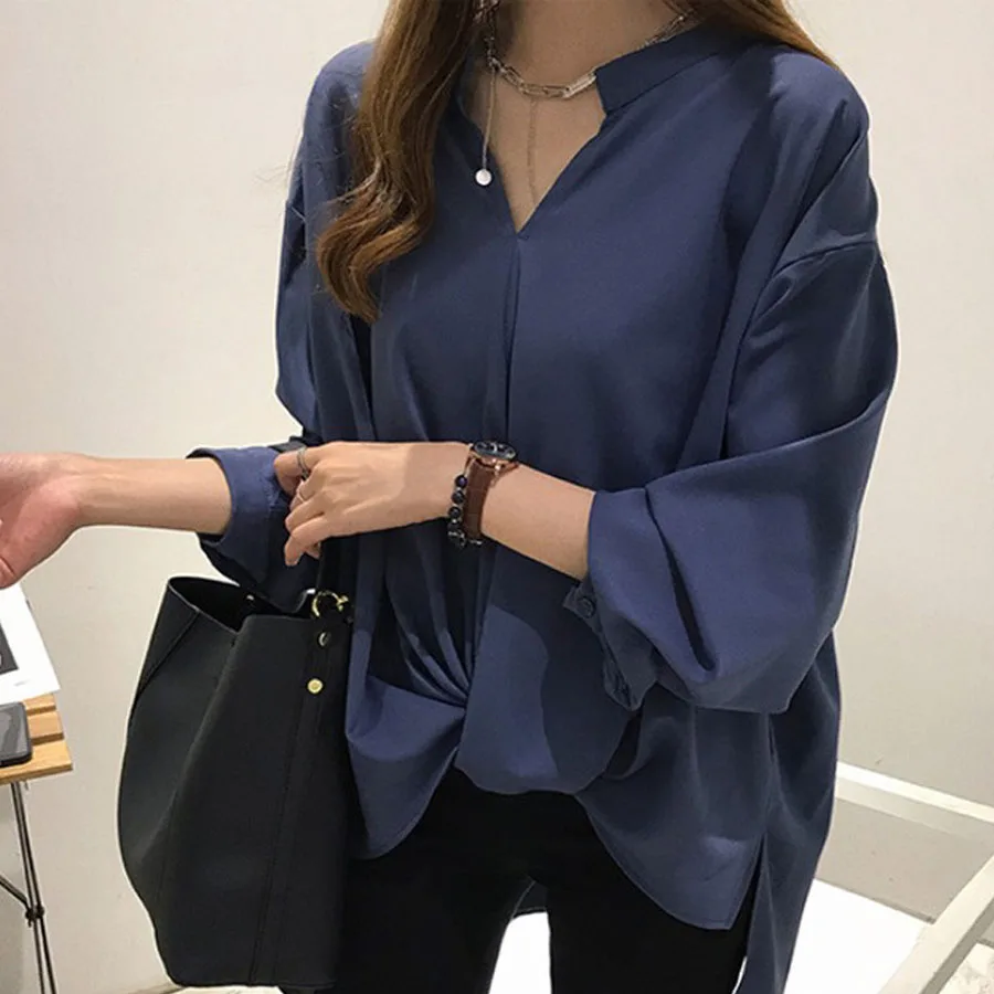 Autumn womens tops and blouses 2019 fashion long-sleeve v-neck loose shirts female plus size Ladies tops chiffon blouse
Autumn womens tops and blouses 2019 fashion long-sleeve v-neck loose shirts female plus size Ladies tops chiffon blouse