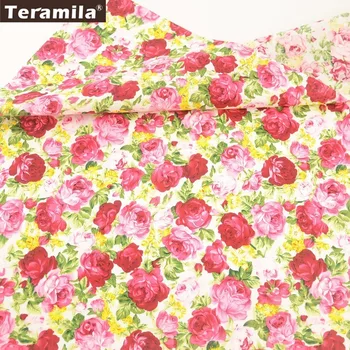 Teramila Cotton Poplin Fabric Soft Printed Pink Rose Design Fat Quarter Meter DIY Shirt Cloths Sewing Patchwork Quilting
Teramila Cotton Poplin Fabric Soft Printed Pink Rose Design Fat Quarter Meter DIY Shirt Cloths Sewing Patchwork Quilting