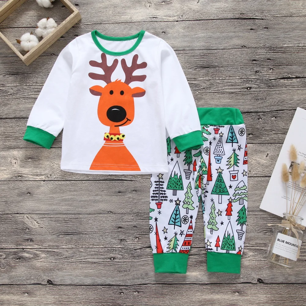Christmas Clothes Girls Boys Kids Cotton Long Sleeves Deer Pullover 2pc Tops Pants 2018 Child Autumn Winter Clothing Suit
Christmas Clothes Girls Boys Kids Cotton Long Sleeves Deer Pullover 2pc Tops Pants 2018 Child Autumn Winter Clothing Suit