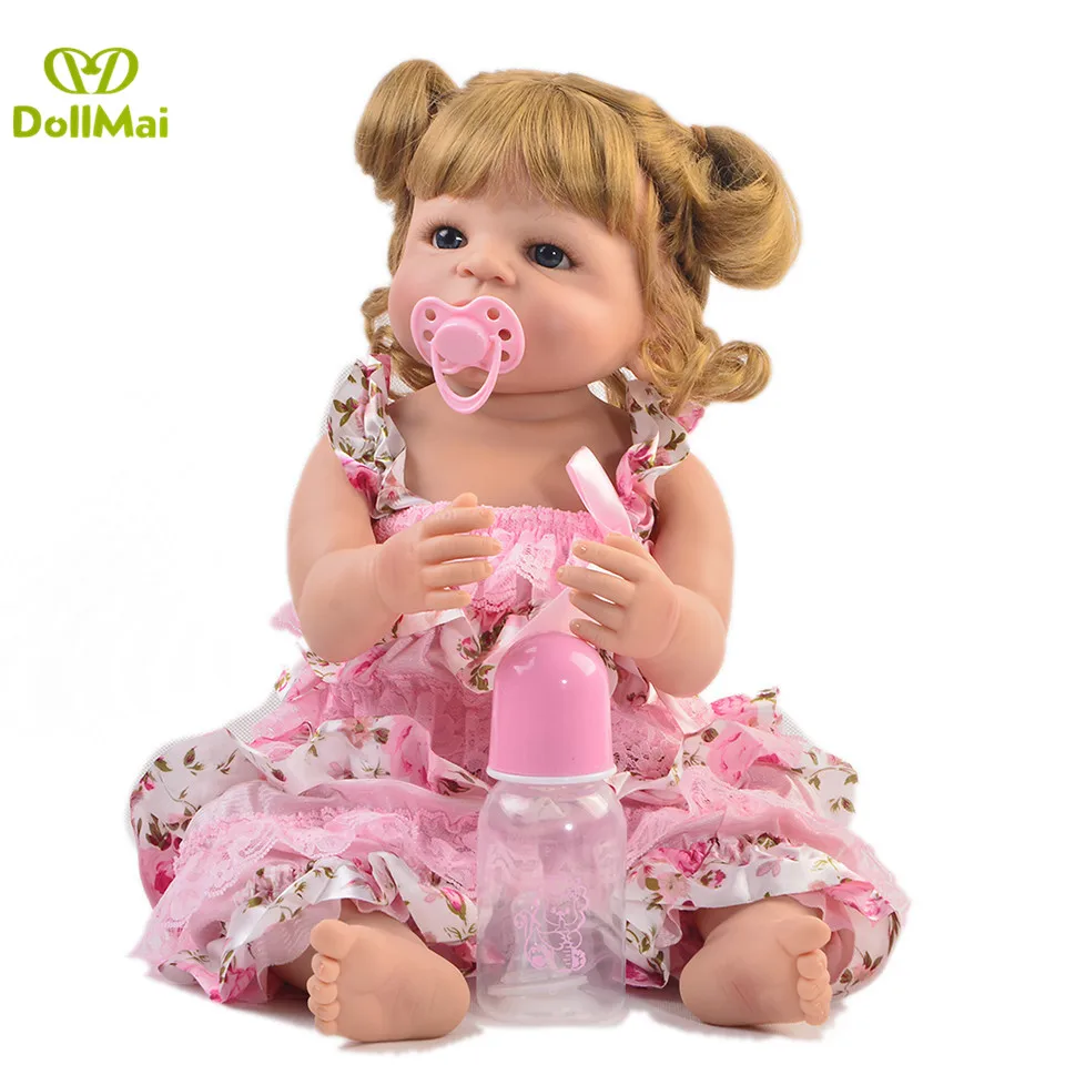 55cm Full Silicone Body Reborn Baby Doll Toy For Girl Vinyl bebes reborn menina girl Princess Babies Alive dolls can bathe toys
55cm Full Silicone Body Reborn Baby Doll Toy For Girl Vinyl bebes reborn menina girl Princess Babies Alive dolls can bathe toys