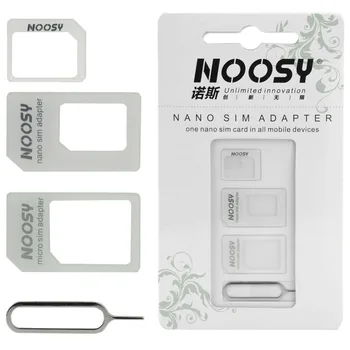 1000sets(4000pcs) 4 In 1 Noosy Nano Micro SIM Card Adapter Eject Pin For iPhone 7 6 5 5S For iPhone 6 6plus with Retail Box
1000sets(4000pcs) 4 In 1 Noosy Nano Micro SIM Card Adapter Eject Pin For iPhone 7 6 5 5S For iPhone 6 6plus with Retail Box