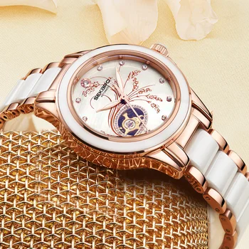 2019 Fashion Women Automatic Mechanical Watches Stainless Steel Ceramic Diamand Ladies Watch Hollow Creative Female Wristwatch
2019 Fashion Women Automatic Mechanical Watches Stainless Steel Ceramic Diamand Ladies Watch Hollow Creative Female Wristwatch