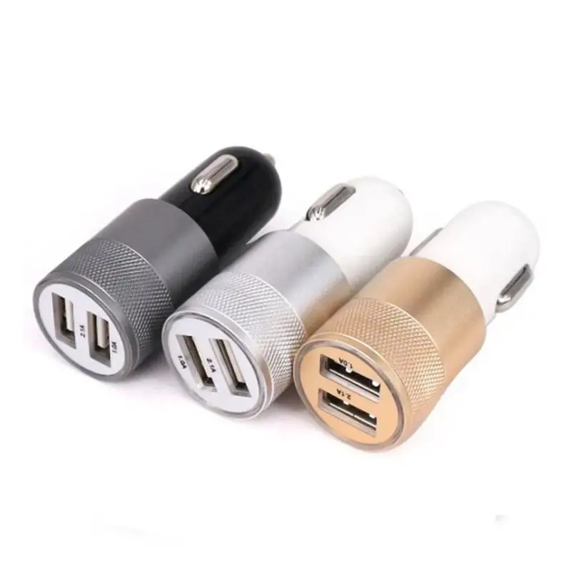 Aluminum Alloy Dual USB Car Charger Adapter Auto Vehicle Metal Charger For Smart iPhone Mobile Phone Tablet
Aluminum Alloy Dual USB Car Charger Adapter Auto Vehicle Metal Charger For Smart iPhone Mobile Phone Tablet