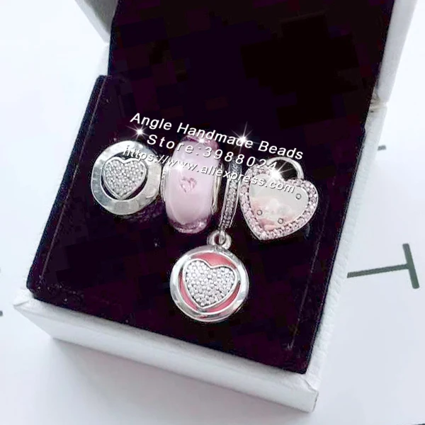 4pcs Jewelry Set S925 Sterling Silver Pink CZ Heart Clip Dangle Charms Bead Fit DIY Bracelet Necklaces Jewelry Making Woman Gift
4pcs Jewelry Set S925 Sterling Silver Pink CZ Heart Clip Dangle Charms Bead Fit DIY Bracelet Necklaces Jewelry Making Woman Gift