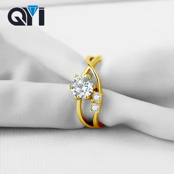 QYI Women Fine Jewelry 14K Solid Yellow Gold Rings Luxury Sona Simulated Diamond Is Very Shiny Wedding Engagement Rings
QYI Women Fine Jewelry 14K Solid Yellow Gold Rings Luxury Sona Simulated Diamond Is Very Shiny Wedding Engagement Rings