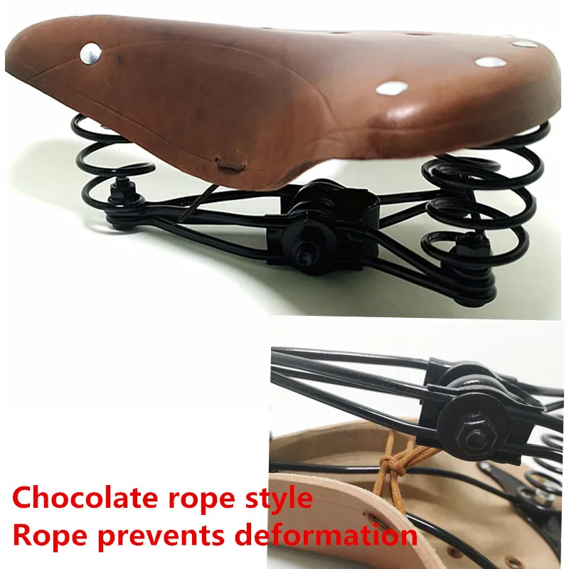 G11 Vintage elephant spring genuine leather spring saddle old style bicycle saddle genuine leather saddle
G11 Vintage elephant spring genuine leather spring saddle old style bicycle saddle genuine leather saddle