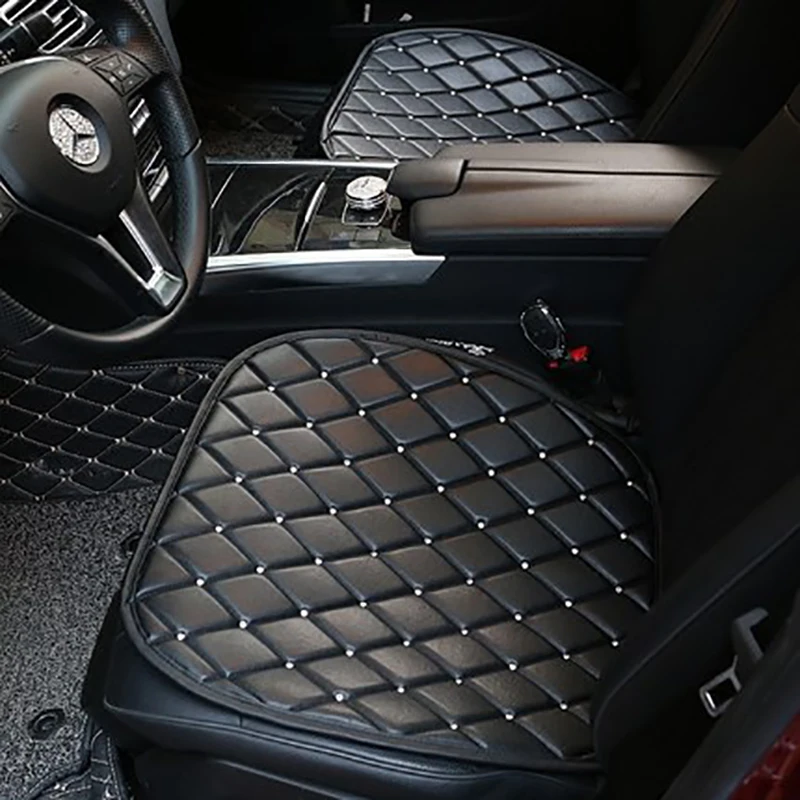 Bling Crystal Universal Car Seat Cushion Auto Chair Mat Breathable PU Leather Pad Car Front Rear Back Seat Cover Protector Black
Bling Crystal Universal Car Seat Cushion Auto Chair Mat Breathable PU Leather Pad Car Front Rear Back Seat Cover Protector Black