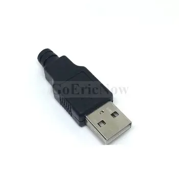 100 pcs USB A DIY Male 4 Pin Plug Socket Plug Connector Adapter With Black Plastic Cover
100 pcs USB A DIY Male 4 Pin Plug Socket Plug Connector Adapter With Black Plastic Cover