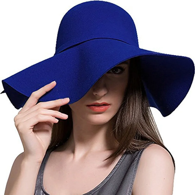 New Fashion Women Wool Floppy Hat Wide Brim Fedora Hat Vintage Bowknot Felt Hat High Quality Comfy Lady's Sun Beach Cap Outdoor
New Fashion Women Wool Floppy Hat Wide Brim Fedora Hat Vintage Bowknot Felt Hat High Quality Comfy Lady's Sun Beach Cap Outdoor