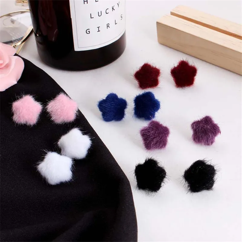 2019 new Candy Color Plush Ball Stud Earrings For Women hairy Heart Star Round simple Earrings Statement Jewelry Gift
2019 new Candy Color Plush Ball Stud Earrings For Women hairy Heart Star Round simple Earrings Statement Jewelry Gift
