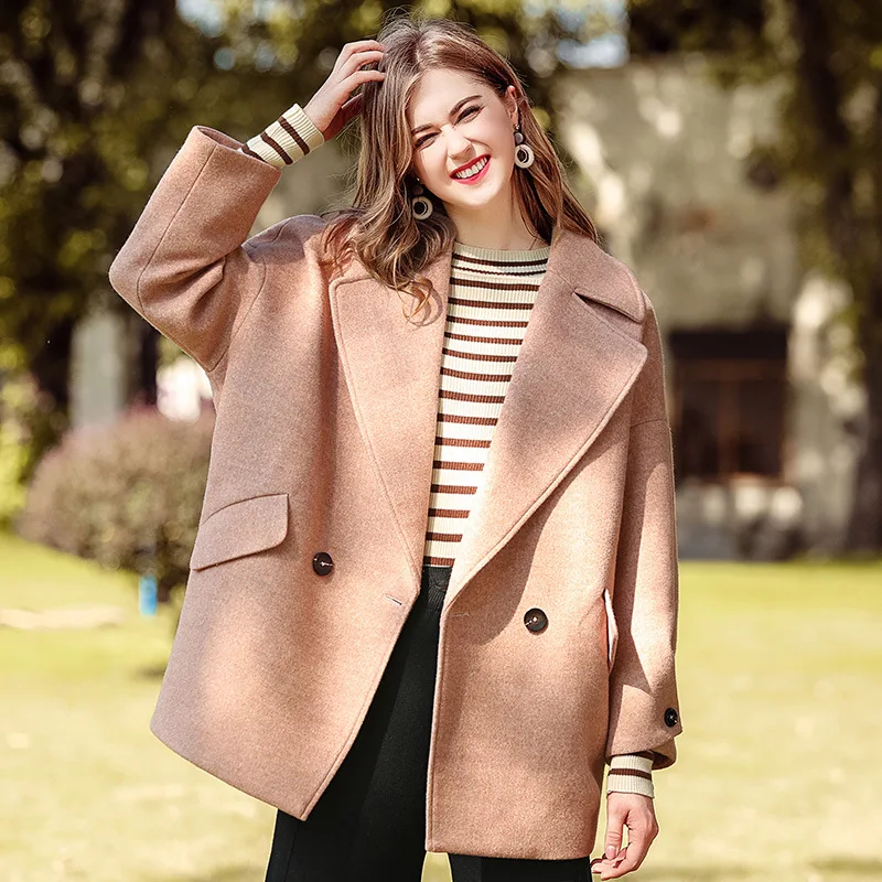 Sweet Solid Short Coat for Women Turn-down Collar Wool Coat and Jacket Wide-waisted Pockets Women Clothes 2018
Sweet Solid Short Coat for Women Turn-down Collar Wool Coat and Jacket Wide-waisted Pockets Women Clothes 2018