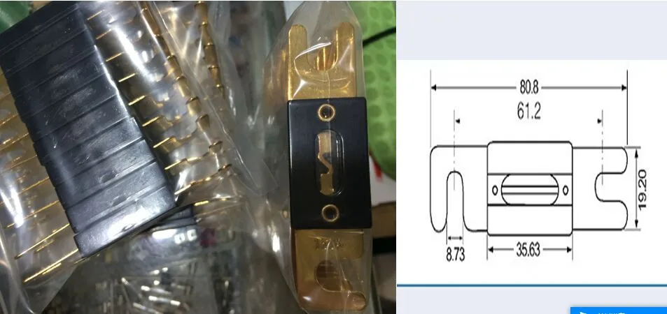 Fork bolt type 175A Car Fuse big Size:80.8*19.2mm, bolt type fuse piece for fork lift truck New and original
Fork bolt type 175A Car Fuse big Size:80.8*19.2mm, bolt type fuse piece for fork lift truck New and original