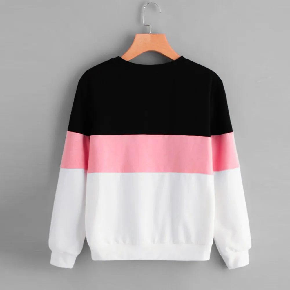 CHAMSGEND blackpink Sweatshirts female Tricolor Patchwork Sweatshirt Round Neck Long Sleeve Fashion Womens Pullover kpop F721
CHAMSGEND blackpink Sweatshirts female Tricolor Patchwork Sweatshirt Round Neck Long Sleeve Fashion Womens Pullover kpop F721
