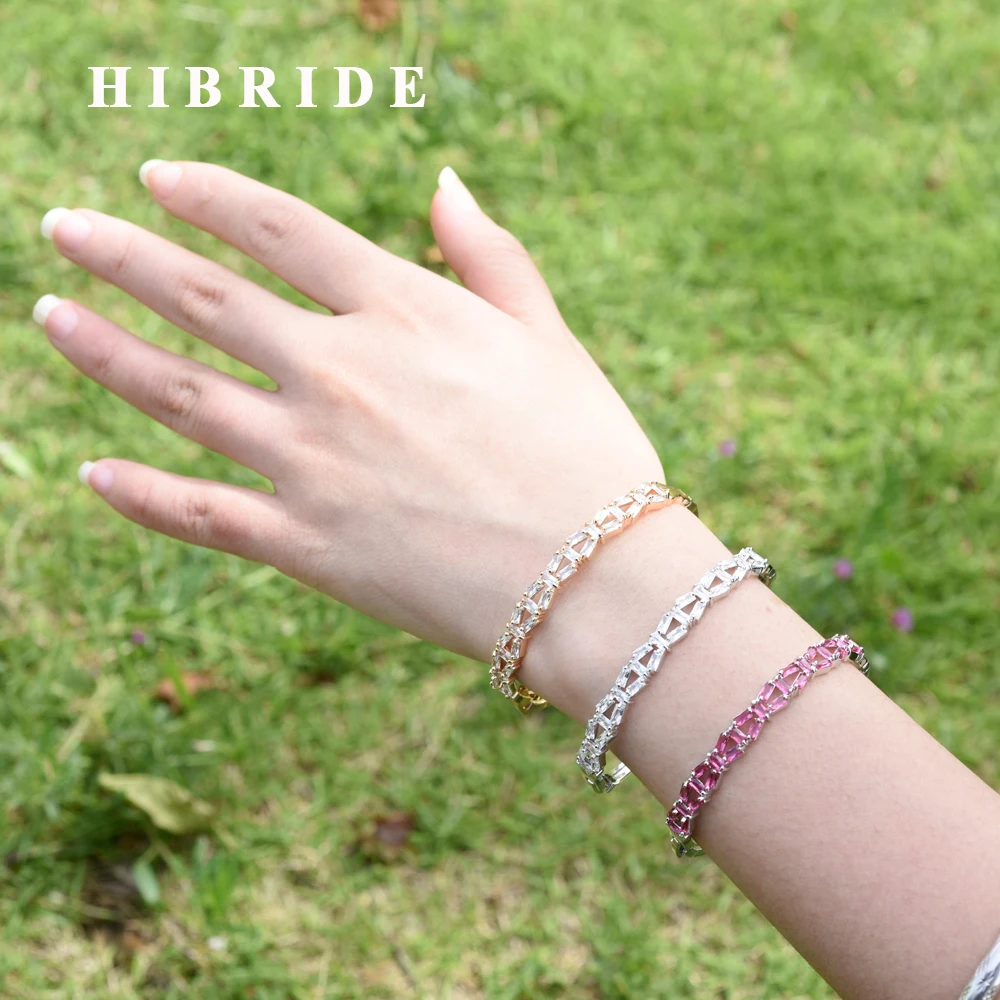 HIBRIDE Top Quality Famous Design Bracelet Micro Pave Setting Zircon Stone Bangles For Women Wedding Bracelet Jewelry B-65
HIBRIDE Top Quality Famous Design Bracelet Micro Pave Setting Zircon Stone Bangles For Women Wedding Bracelet Jewelry B-65