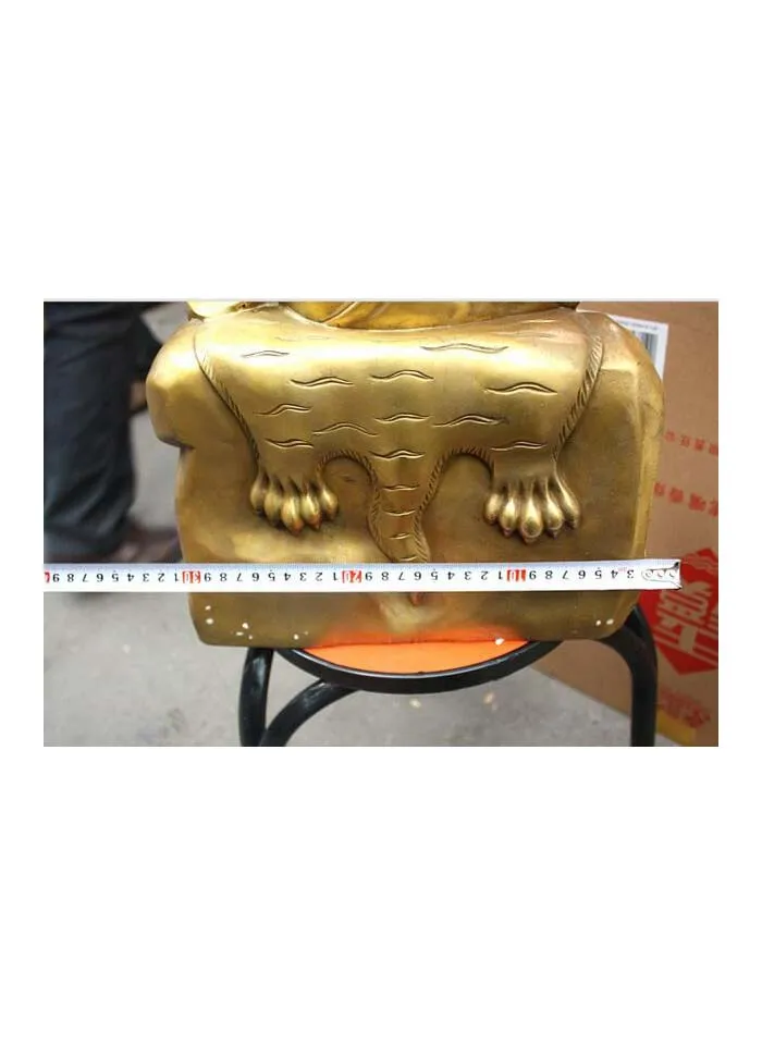 Chinese Copper Bronze Seat Tiger Chair Dragon Guan Gong Guan Yu Read Book Statue
Chinese Copper Bronze Seat Tiger Chair Dragon Guan Gong Guan Yu Read Book Statue