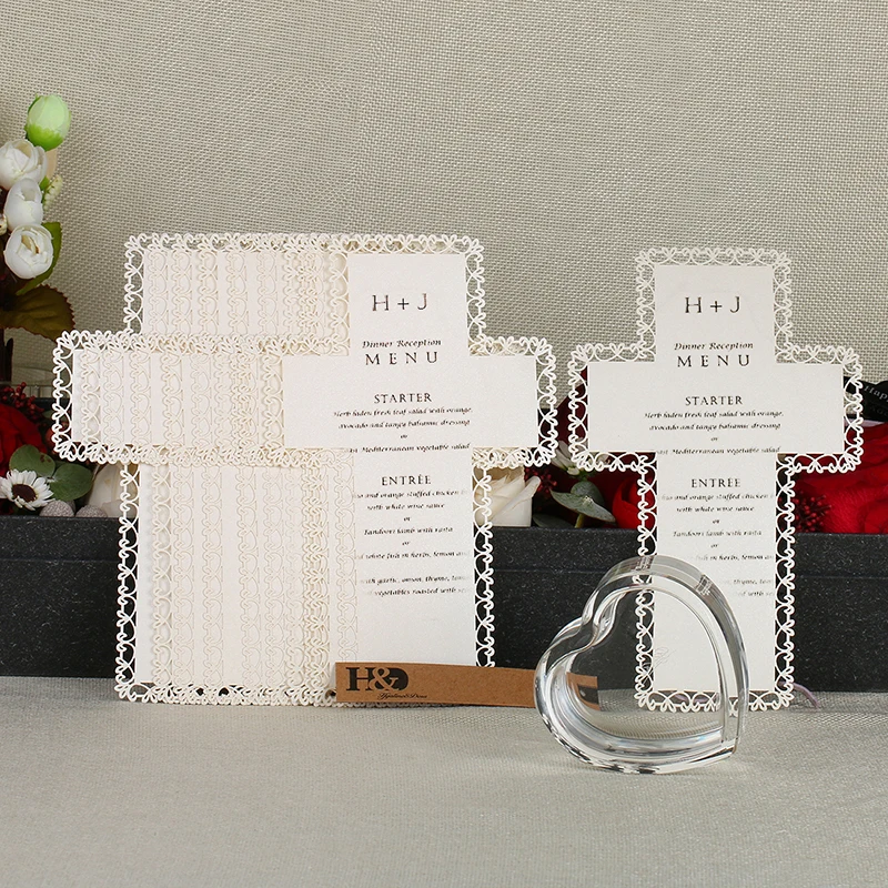 H&D 60pcs Laser Cut Pearlescent Paper Invitation Cards For Baptism Ivory Cross Paper Communion of Child Invitations Baptism
H&D 60pcs Laser Cut Pearlescent Paper Invitation Cards For Baptism Ivory Cross Paper Communion of Child Invitations Baptism