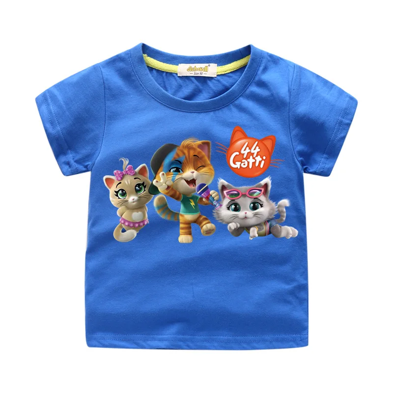 Boy Kids Cartoon 44 Gatti Cats Print T-shirts Children Summer Short Sleeve Tshirts Clothing Girls Casual Cotton Tee Tops WJ200 
Boy Kids Cartoon 44 Gatti Cats Print T-shirts Children Summer Short Sleeve Tshirts Clothing Girls Casual Cotton Tee Tops WJ200