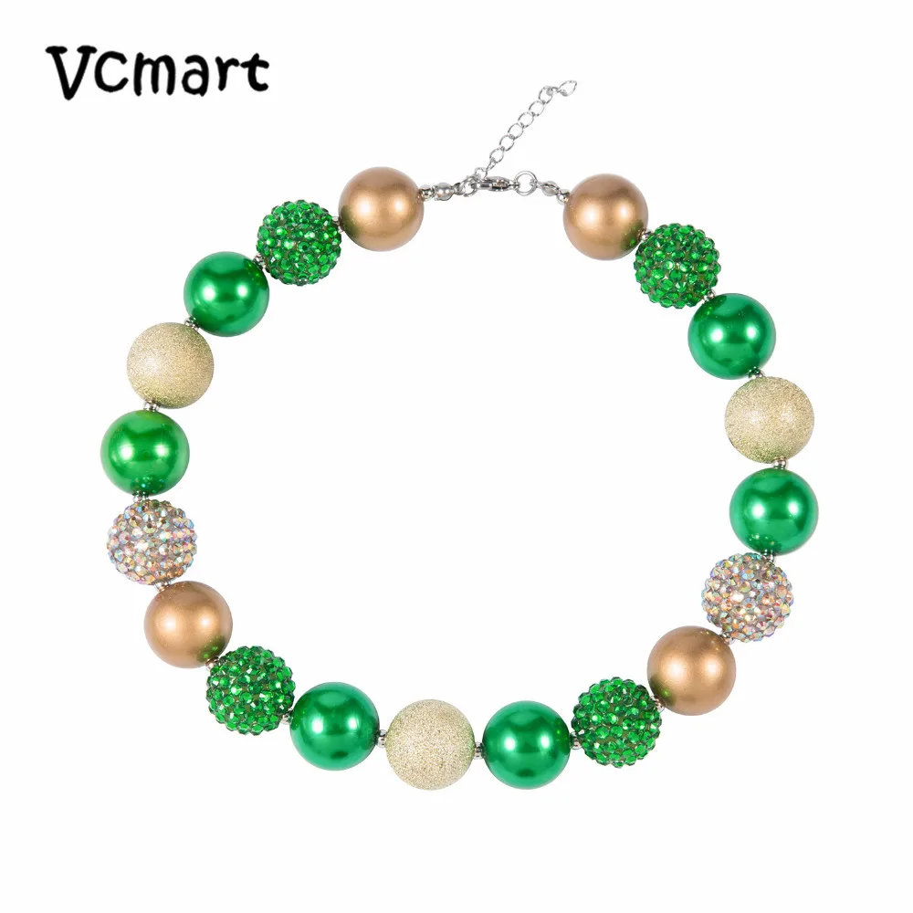 Vcmart Retail 2PCS St.Patrick's Day Bubblegum Necklace Green Chunky Jewelry Beads Chunky Necklaces For Best Gift
Vcmart Retail 2PCS St.Patrick's Day Bubblegum Necklace Green Chunky Jewelry Beads Chunky Necklaces For Best Gift